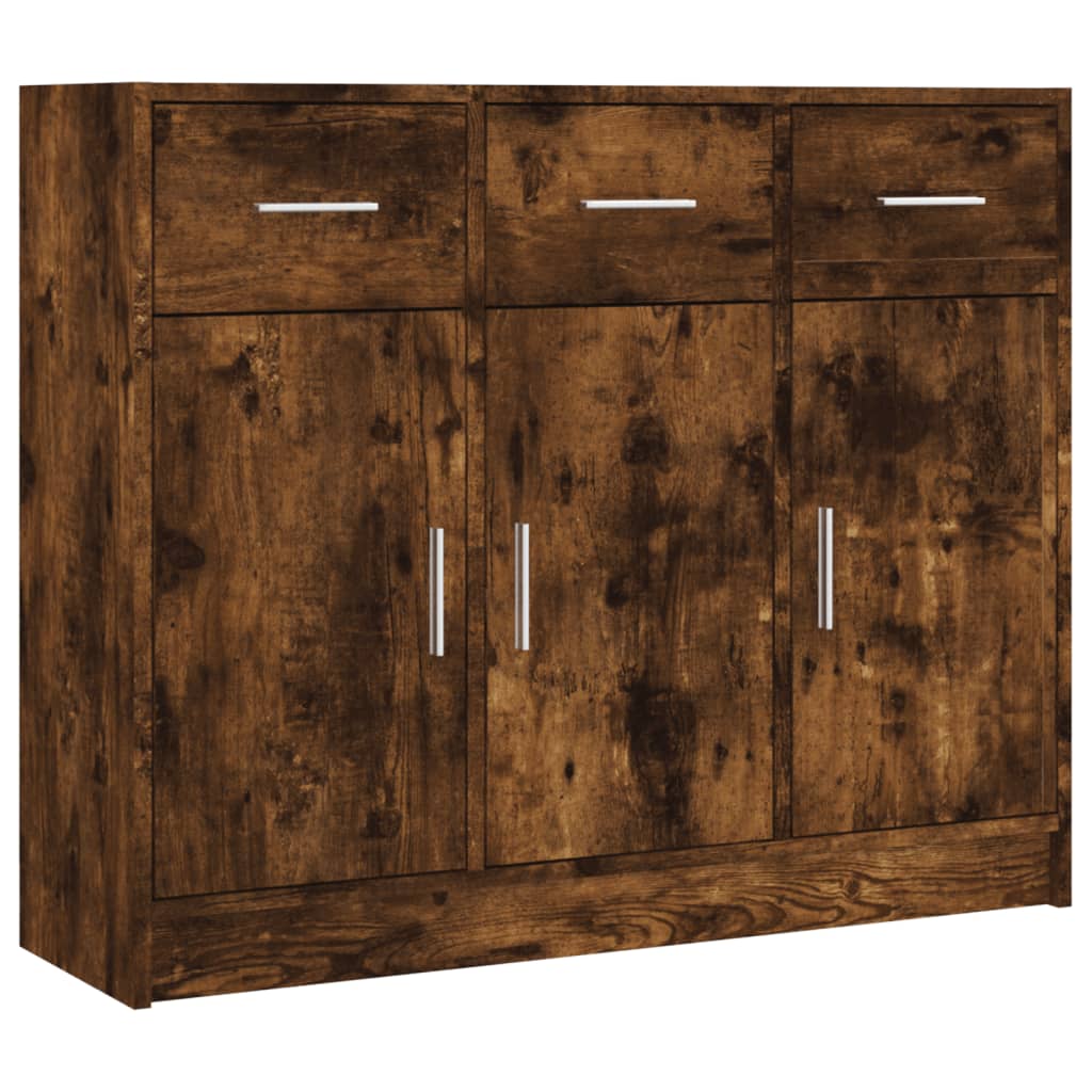 Komoda boja dimljenog hrasta 91x28x75 cm konstruirano drvo