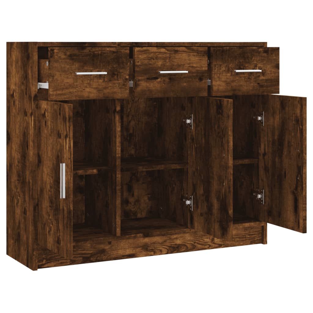 Komoda boja dimljenog hrasta 91x28x75 cm konstruirano drvo