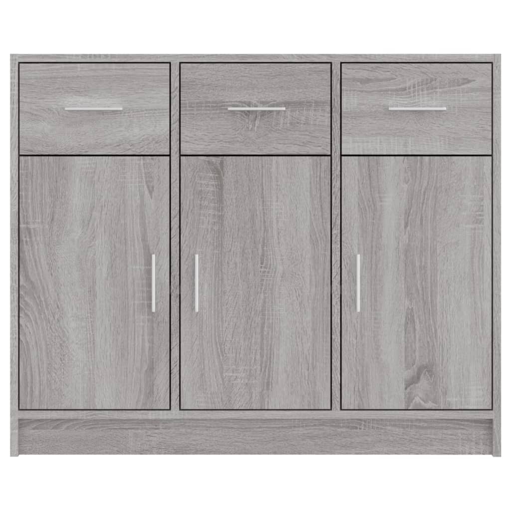 Komoda sivog hrasta sonome 91x28x75 cm od konstruiranog drva