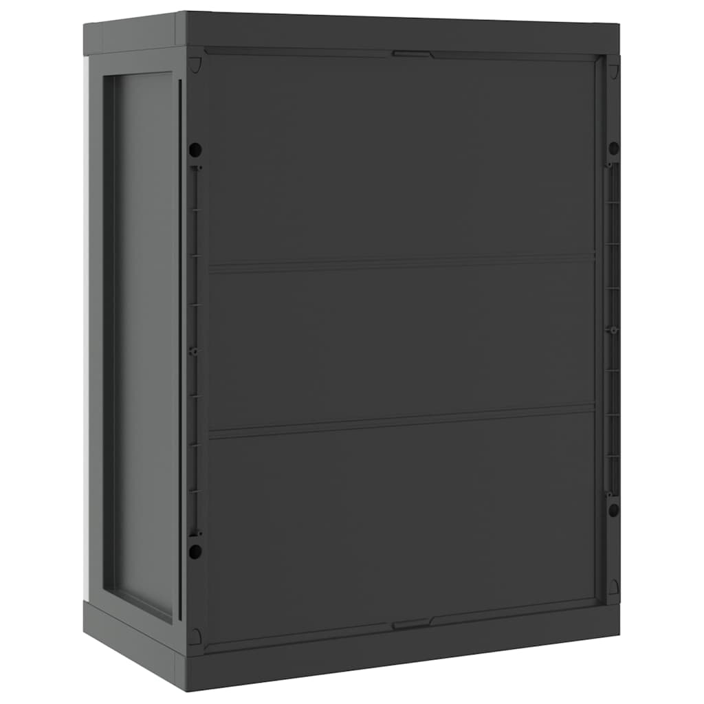 Vanjski ormarić za pohranu sivo-crni 65 x 37 x 85 cm PP