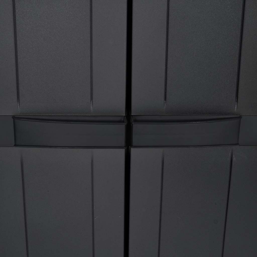 Vanjski ormarić za pohranu crni 65 x 37 x 165 cm PP