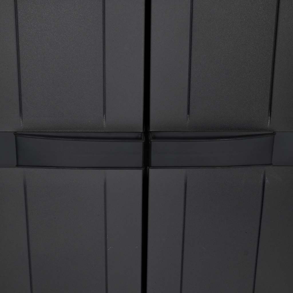 Vanjski ormarić za pohranu crni 97 x 37 x 165 cm PP
