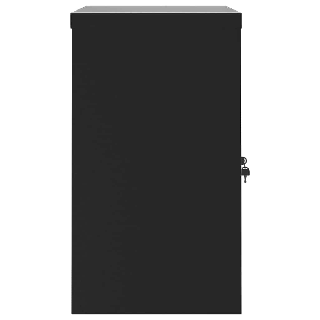 Ormarić za spise crni 90 x 40 x 70 cm čelični