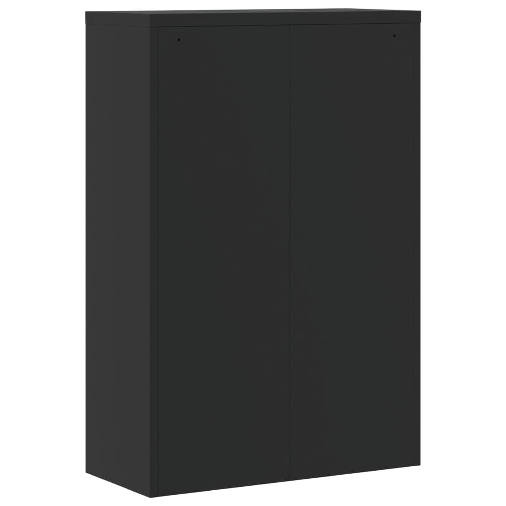 Ormarić za spise crni 90 x 40 x 140 cm čelični