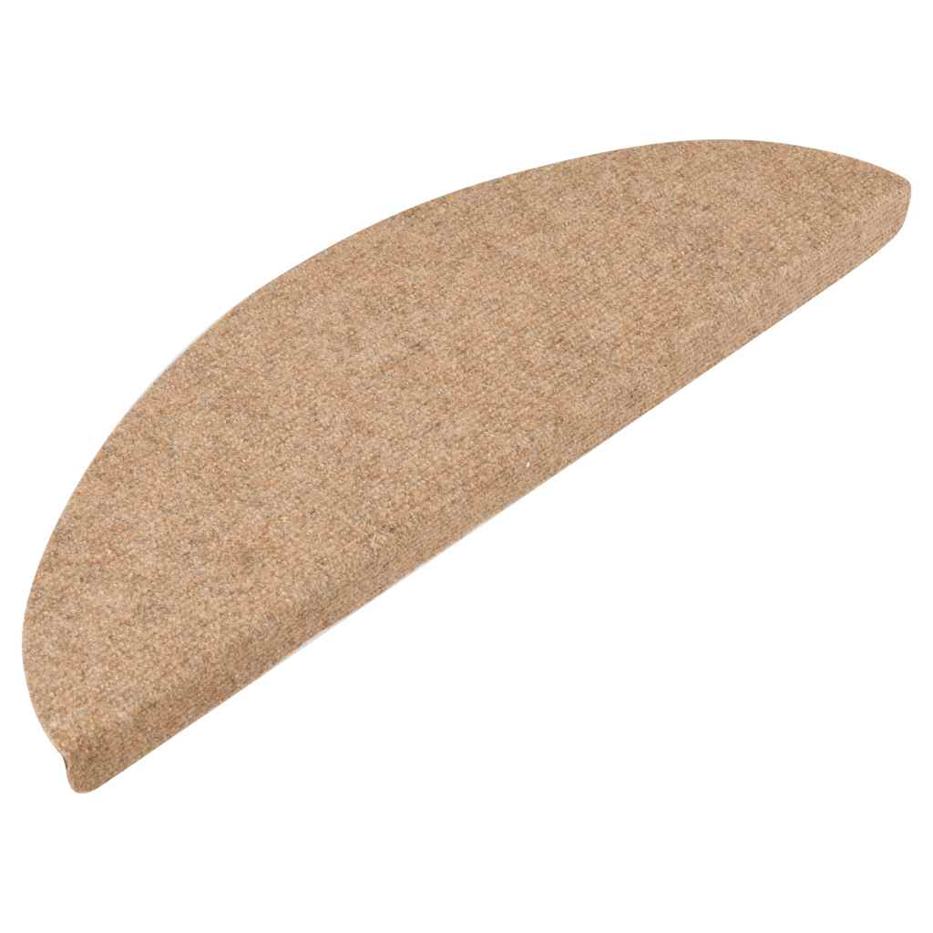 Samoljepljivi otirači za stepenice 10 kom 56 x 17 x 3 cm bež