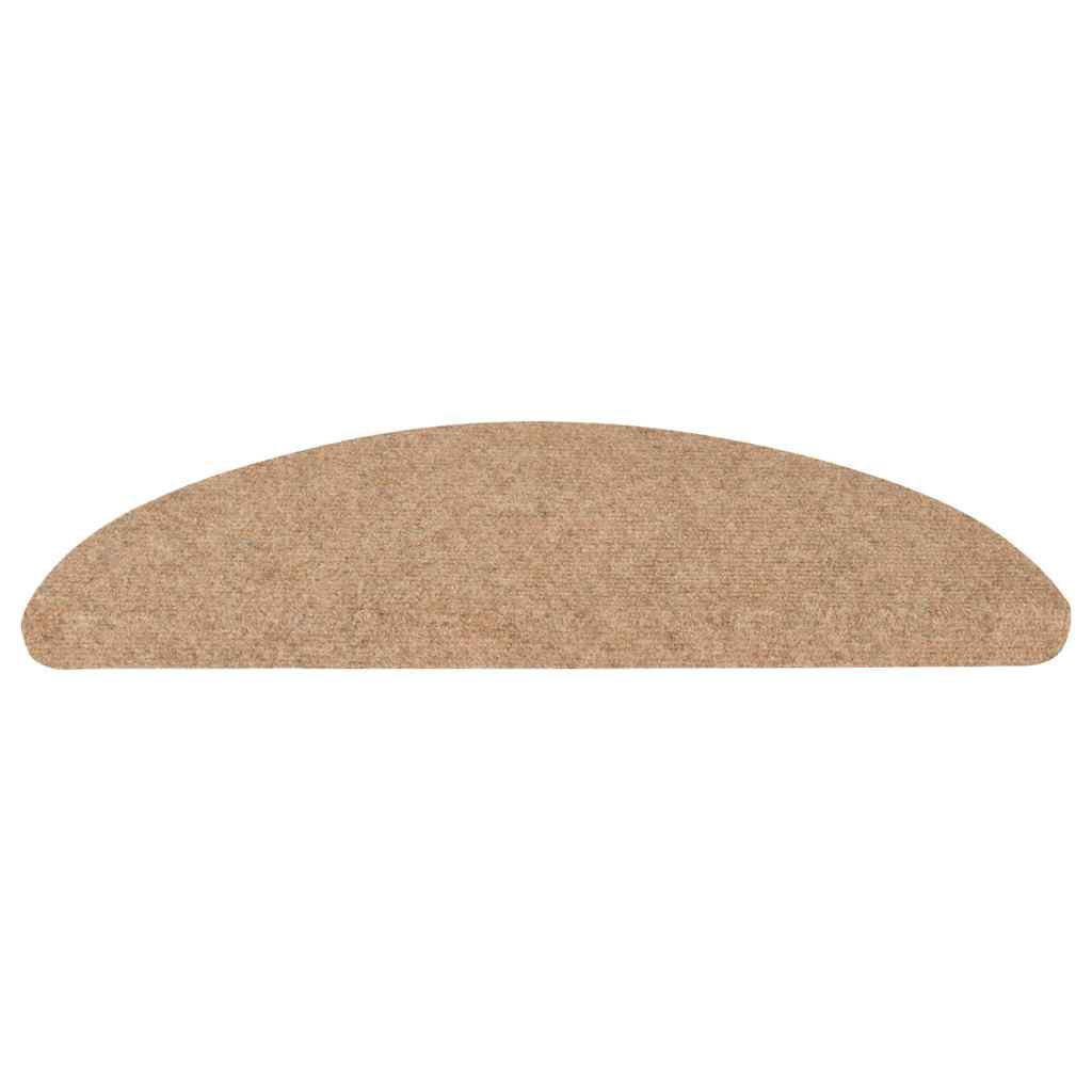 Samoljepljivi otirači za stepenice 10 kom 56 x 17 x 3 cm bež