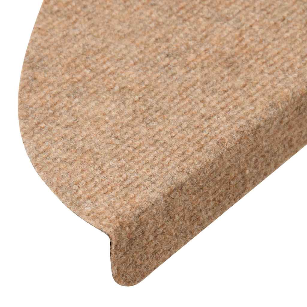 Samoljepljivi otirači za stepenice 10 kom 56 x 17 x 3 cm bež