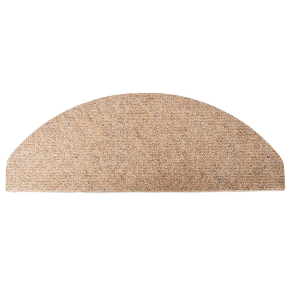 Samoljepljivi otirači za stepenice 10 kom bež 65x22,5x3,5 cm