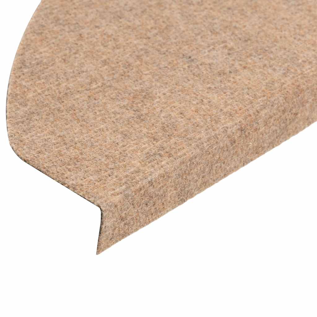 Samoljepljivi otirači za stepenice 10 kom bež 65x22,5x3,5 cm