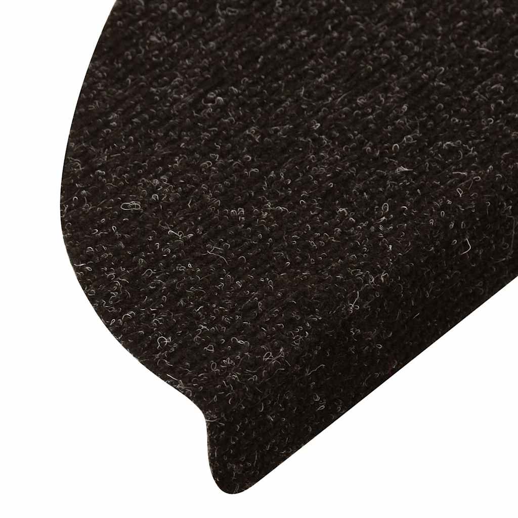 Samoljepljivi otirači za stepenice 10 kom antracit 56x17x3 cm