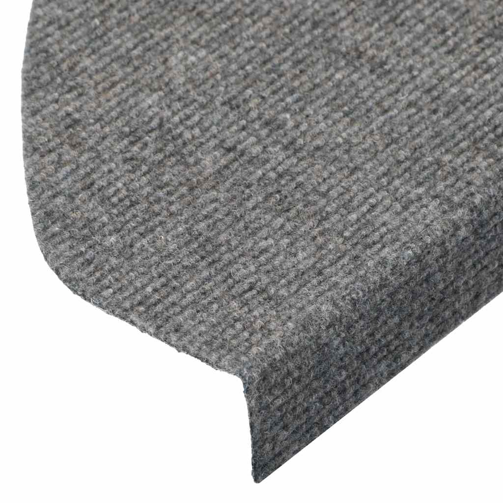 Samoljepljivi otirači za stepenice 10 kom sivi 65x22,5x3,5 cm