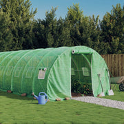 Staklenik s čeličnim okvirom zeleni 18 m² 6 x 3 x 2 m