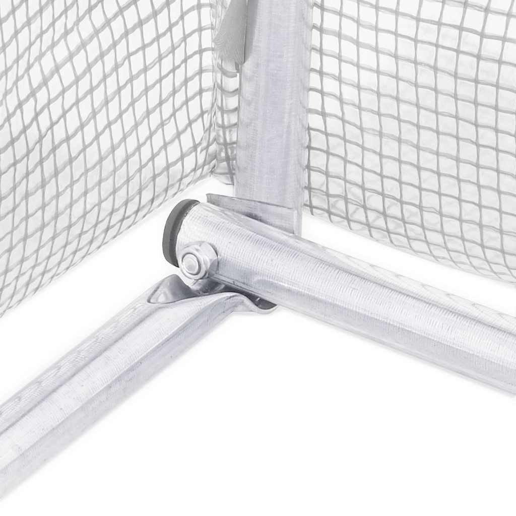 Staklenik s čeličnim okvirom bijeli 30 m² 10 x 3 x 2 m