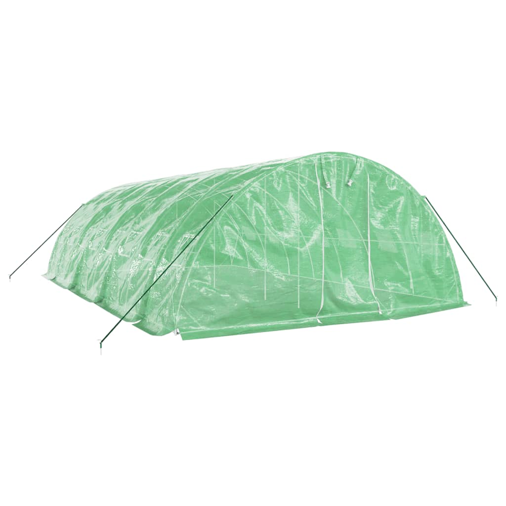 Staklenik s čeličnim okvirom zeleni 40 m² 8 x 5 x 2,3 m