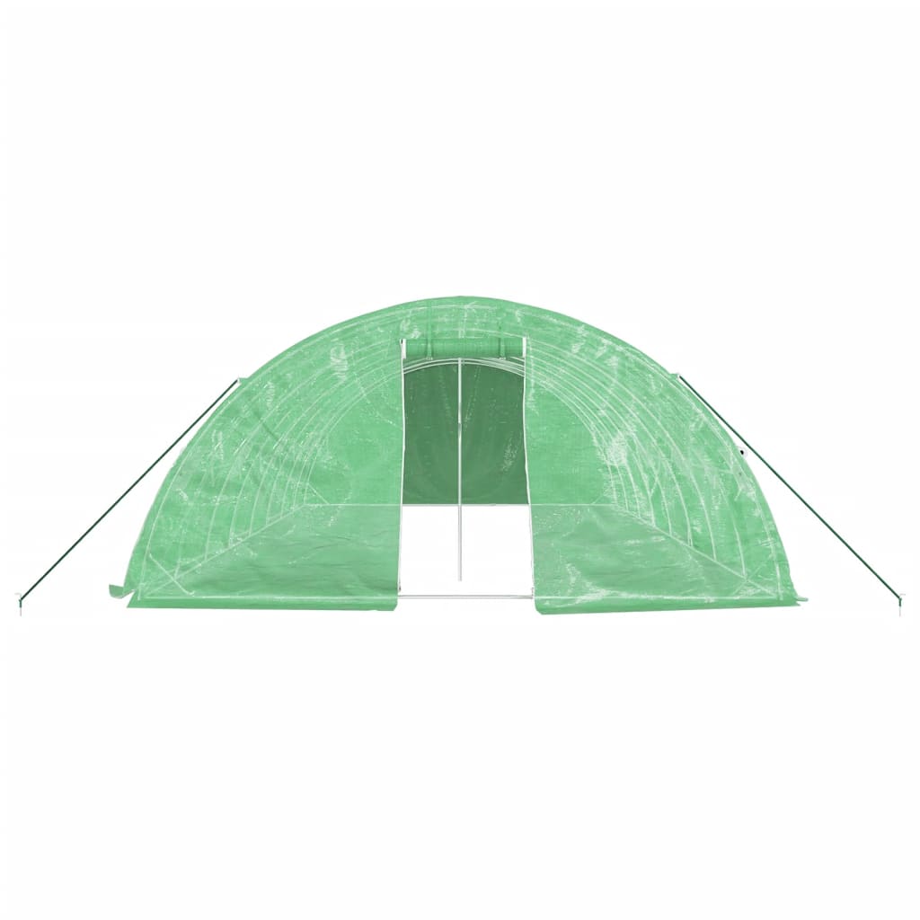 Staklenik s čeličnim okvirom zeleni 40 m² 8 x 5 x 2,3 m