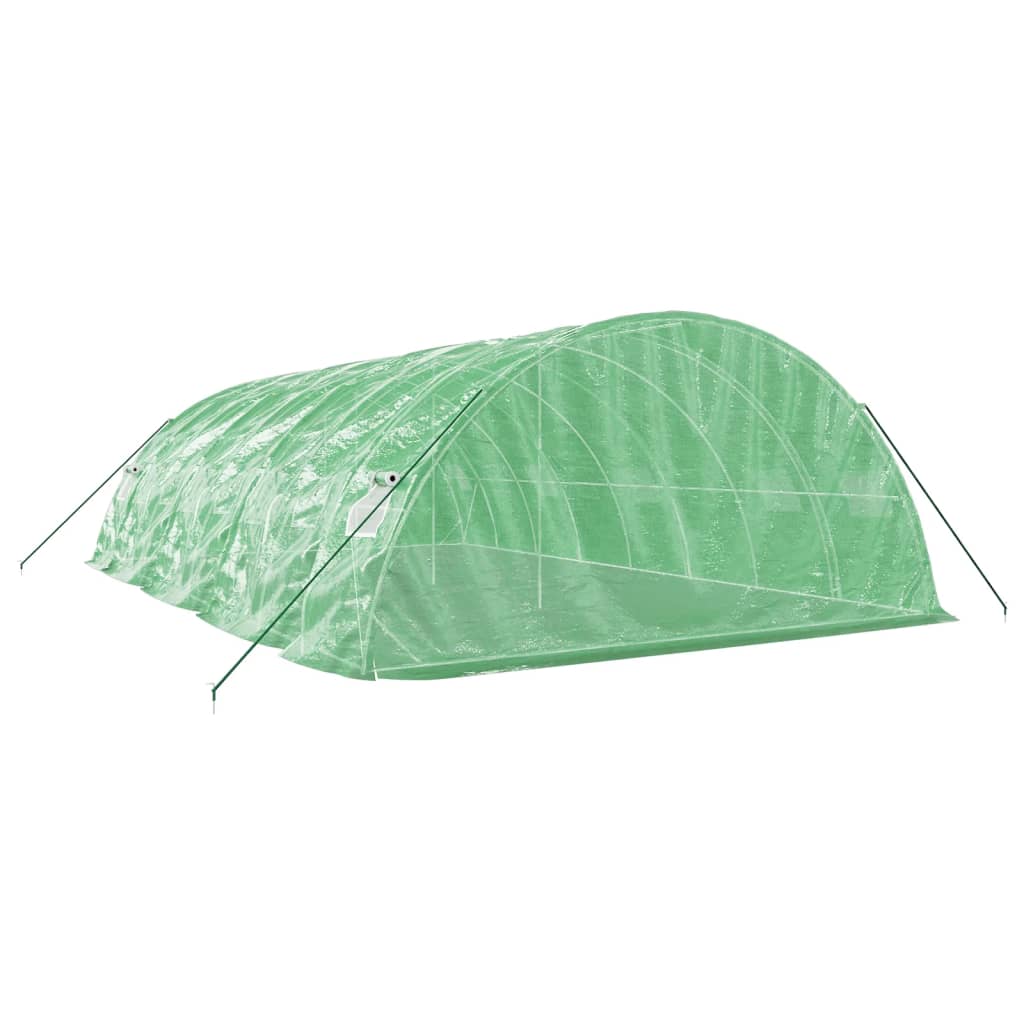 Staklenik s čeličnim okvirom zeleni 40 m² 8 x 5 x 2,3 m