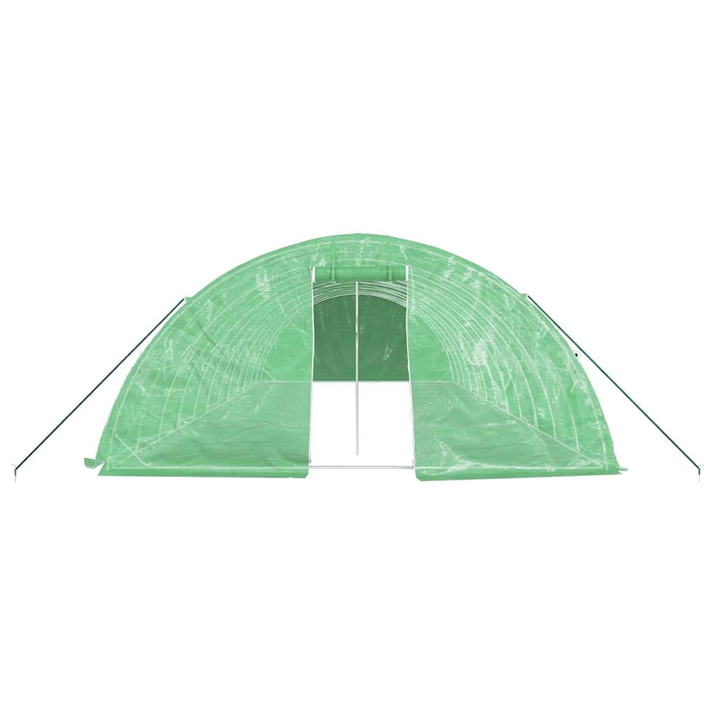 Staklenik s čeličnim okvirom zeleni 60 m² 12 x 5 x 2,3 m