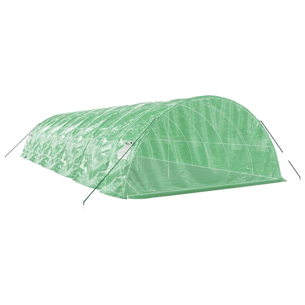 Staklenik s čeličnim okvirom zeleni 60 m² 12 x 5 x 2,3 m