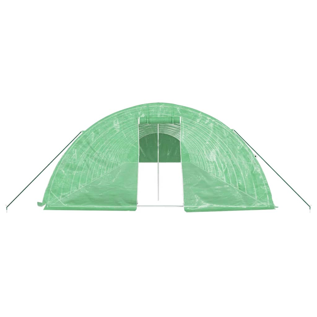 Staklenik s čeličnim okvirom zeleni 90 m² 18 x 5 x 2,3 m