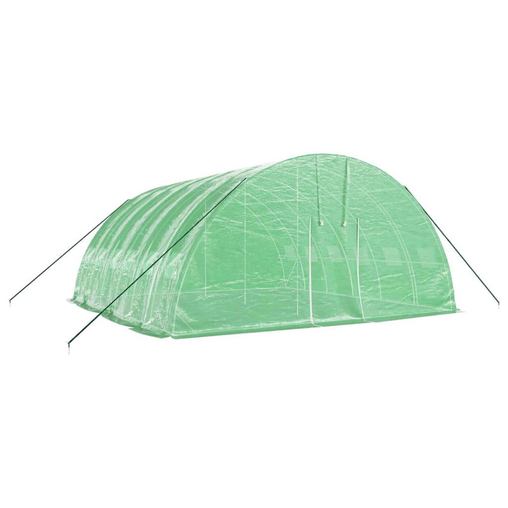 Plastenik s čeličnim okvirom zeleni 36 m² 6 x 6 x 2,85 m