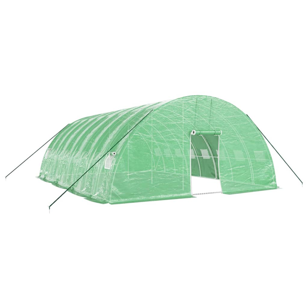 Plastenik s čeličnim okvirom zeleni 48 m² 8 x 6 x 2,85 m