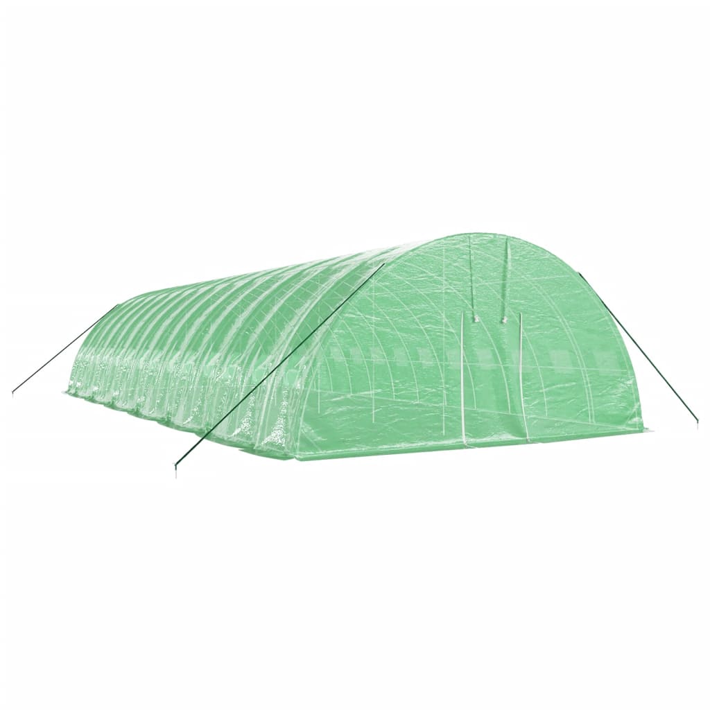 Plastenik s čeličnim okvirom zeleni 84 m² 14 x 6 x 2,85 m