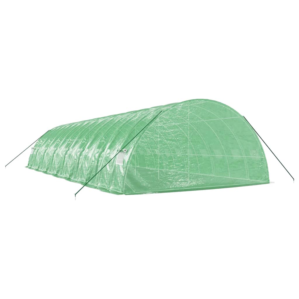 Plastenik s čeličnim okvirom zeleni 84 m² 14 x 6 x 2,85 m