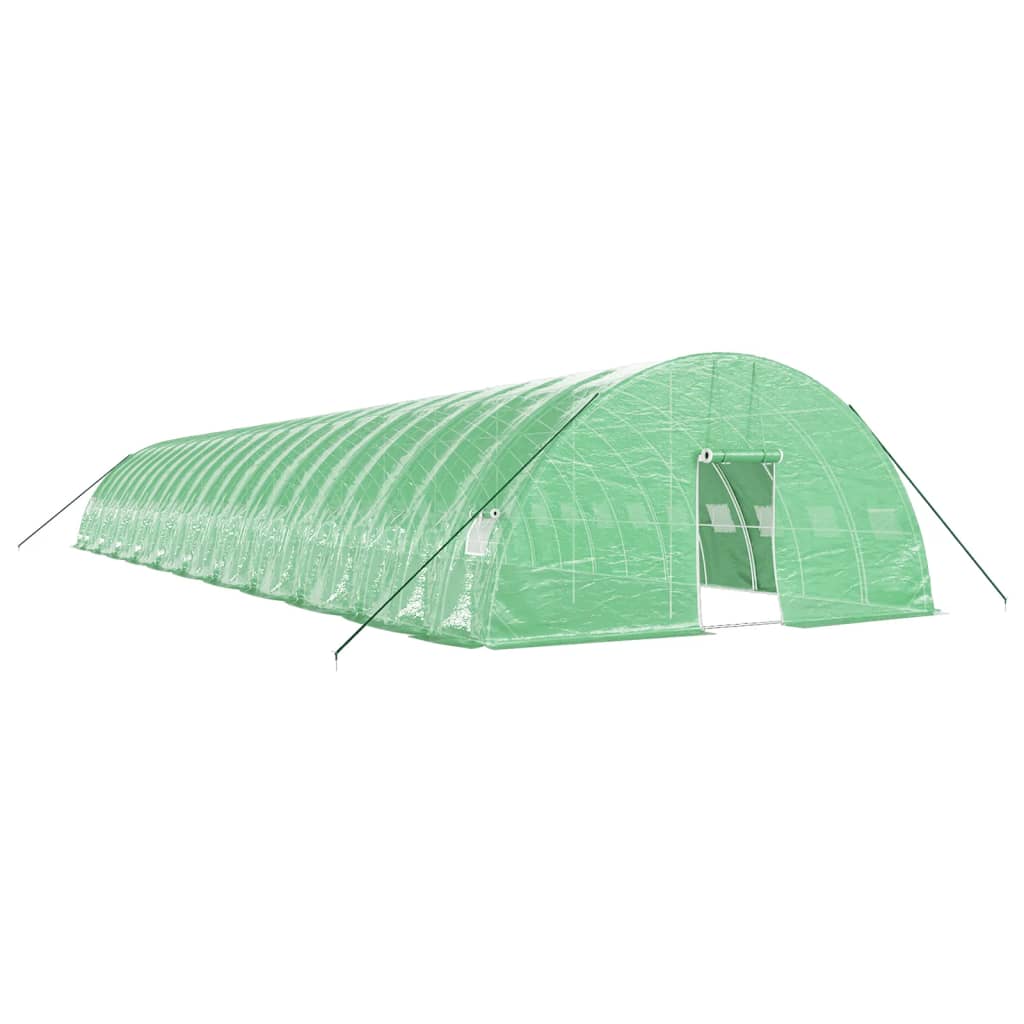 Plastenik s čeličnim okvirom zeleni 132 m² 22 x 6 x 2,85 m
