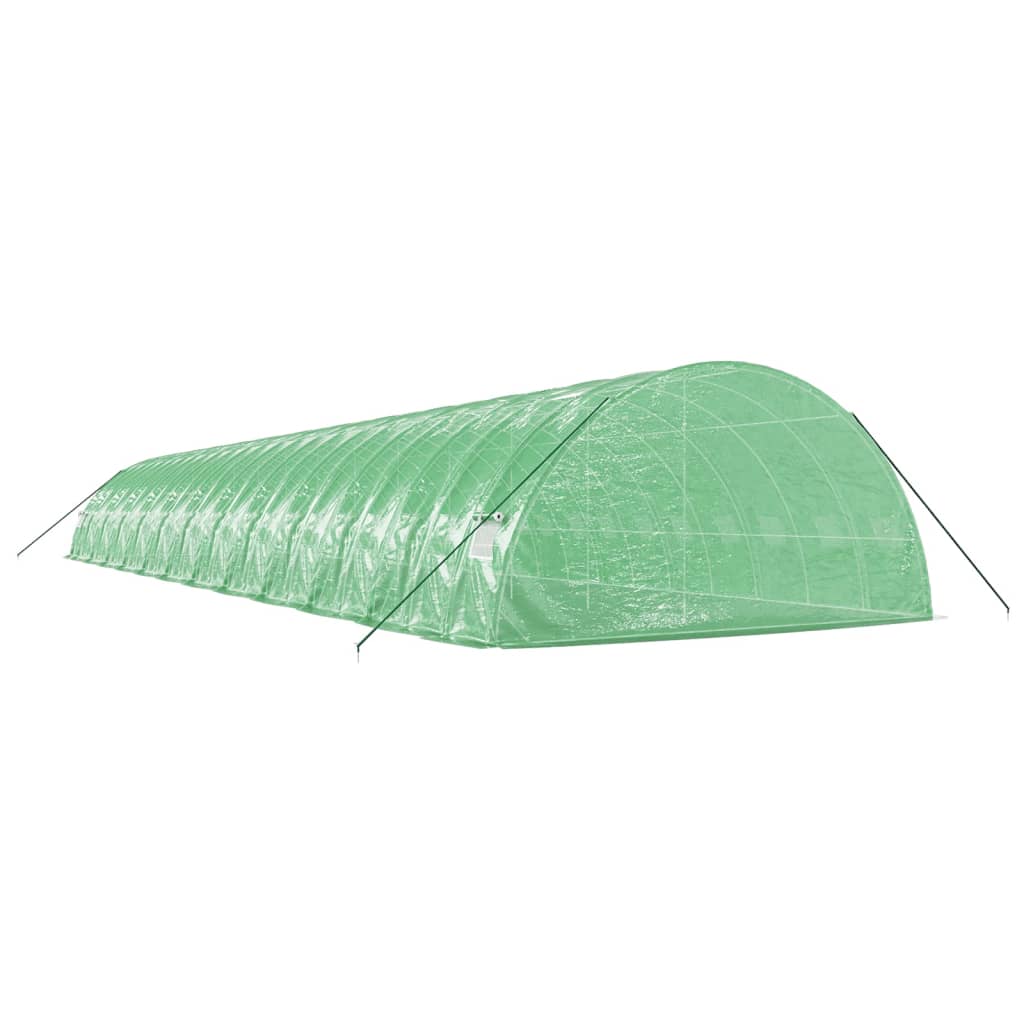 Plastenik s čeličnim okvirom zeleni 144 m² 24 x 6 x 2,85 m