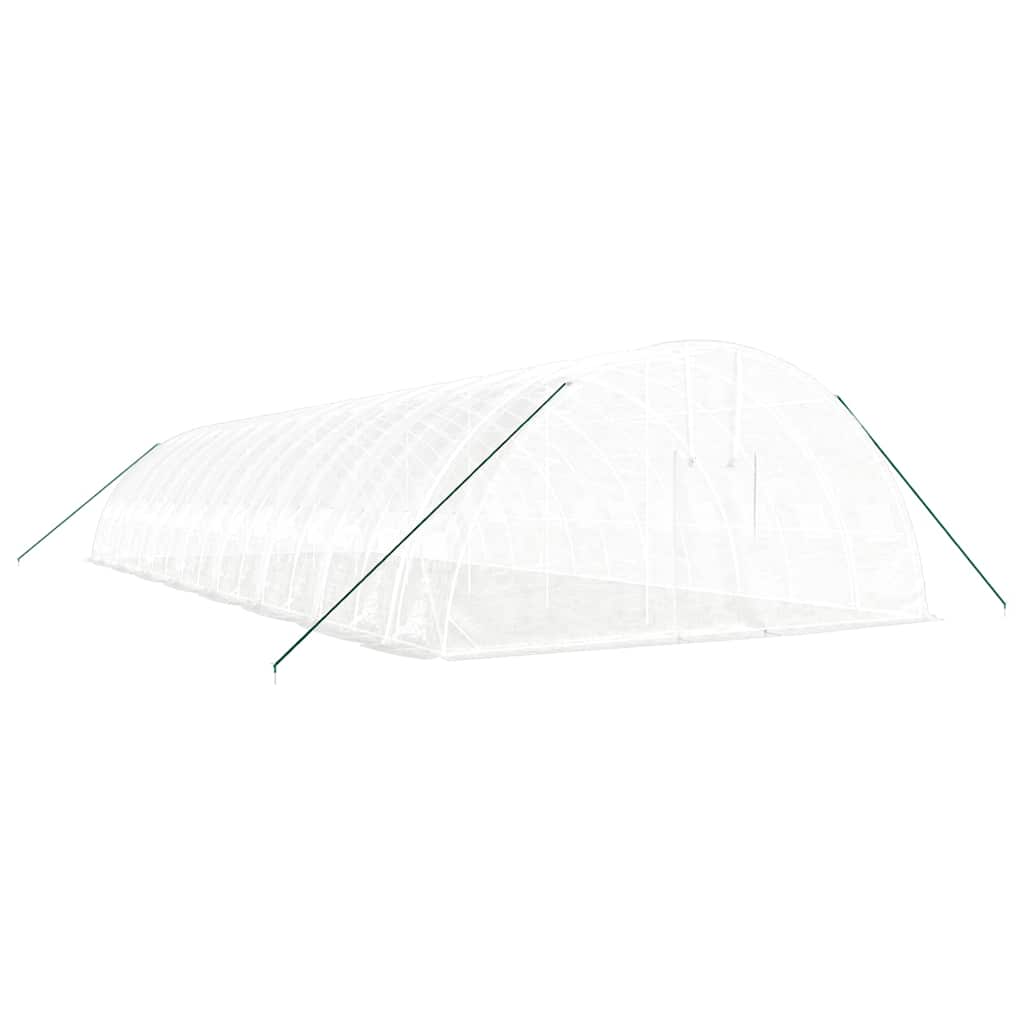 Plastenik s čeličnim okvirom bijeli 96 m² 16 x 6 x 2,85 m