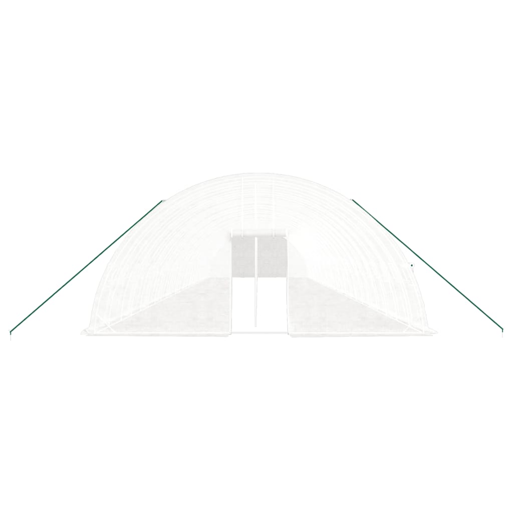 Staklenik s čeličnim okvirom bijeli 144 m² 24 x 6 x 2,85 m
