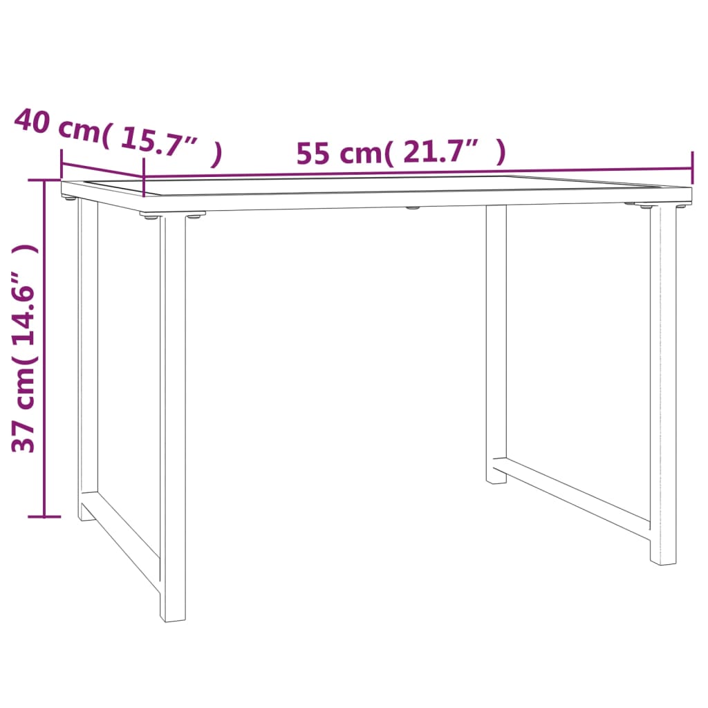 Vrtni stol antracit 55 x 40 x 37 cm čelični