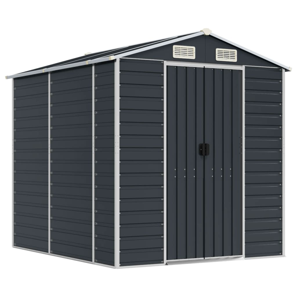 Vrtno spremište antracit 191 x 215 x 198 cm pocinčani čelik