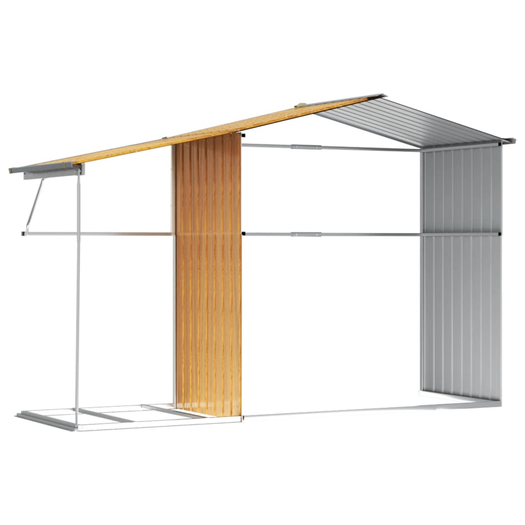 Vrtno spremište svjetlosmeđe 277x192,5x179 cm pocinčani čelik