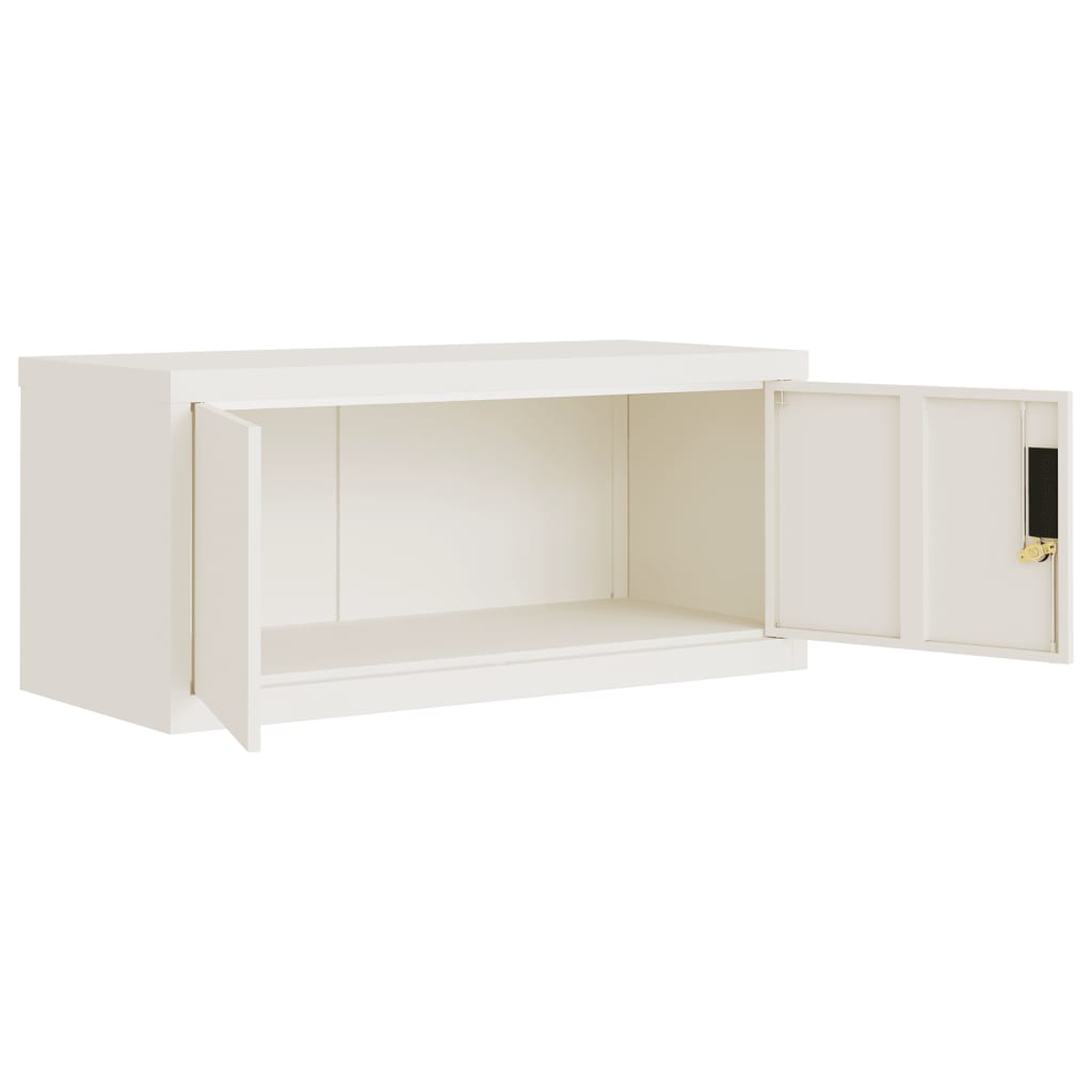 Ormarić za spise bijeli 90 x 40 x 110 cm čelični