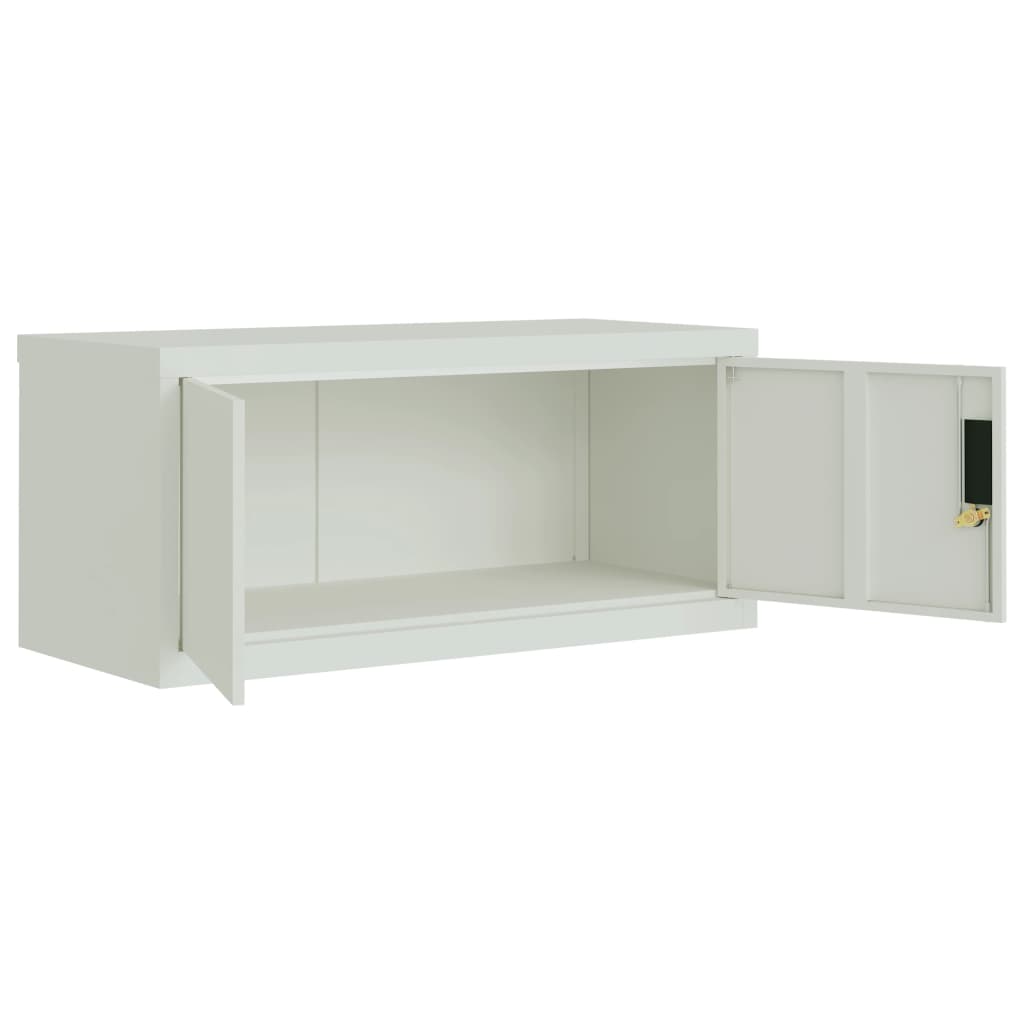 Ormarić za spise svjetlosivi 90 x 40 x 130 cm čelični