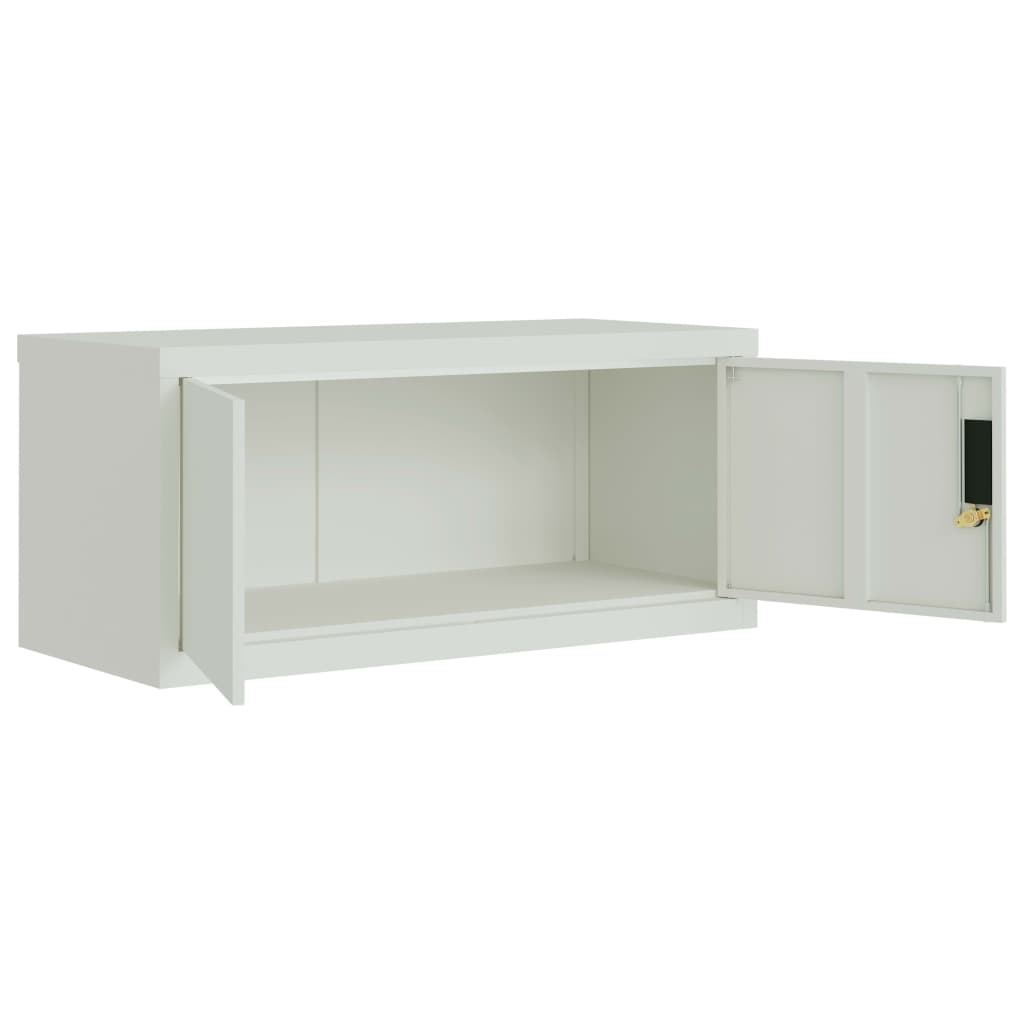 Ormarić za spise svjetlosivi 90 x 40 x 180 cm čelični