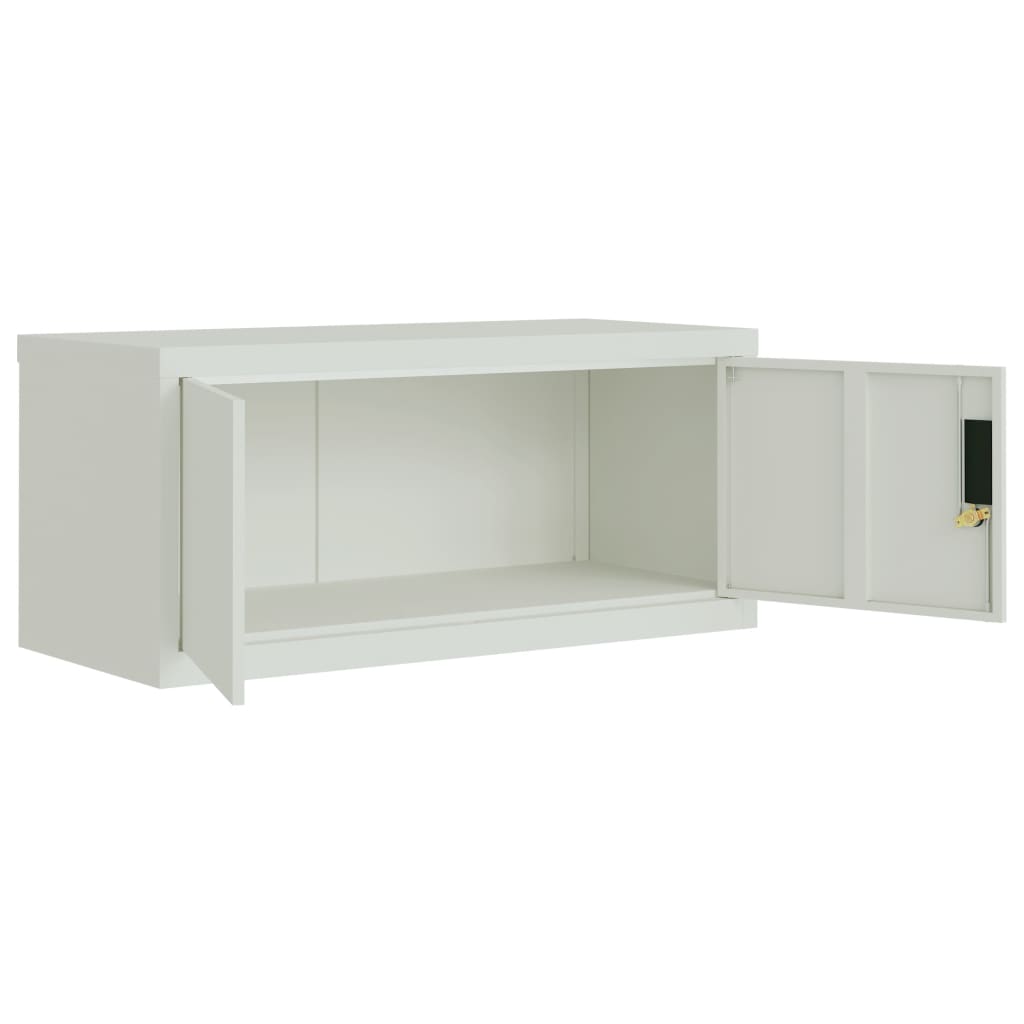Ormarić za spise svjetlosivi 90 x 40 x 240 cm čelični