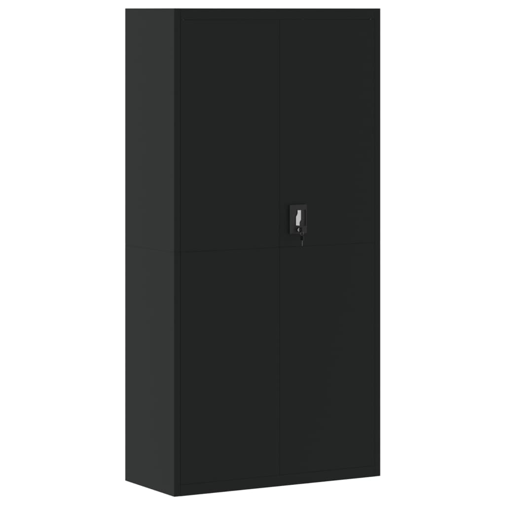Ormarić za spise crni 90 x 40 x 220 cm čelični