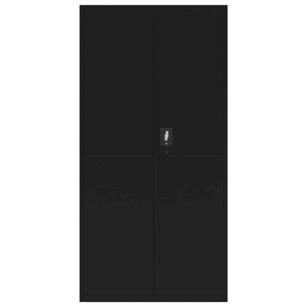 Ormarić za spise crni 90 x 40 x 220 cm čelični