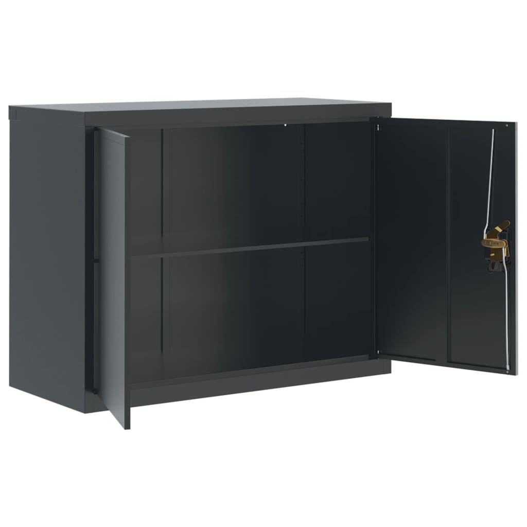 Ormarić za spise antracit 90x40x110 cm čelični