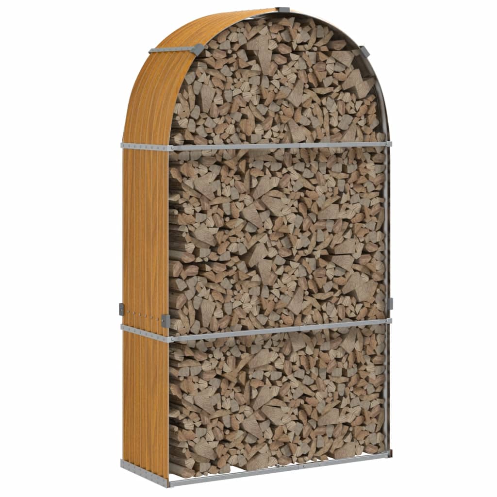 Držač za cjepanice izgledom drva 120x45x210 cm pocinčani čelik