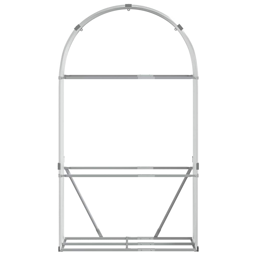 Držač za cjepanice srebrni 120x45x210 cm od pocinčanog čelika