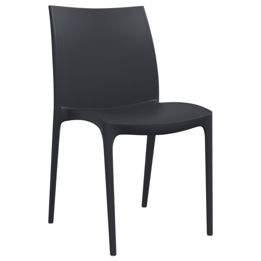 Vrtne stolice 2 kom antracit 50 x 46 x 80 cm od polipropilena