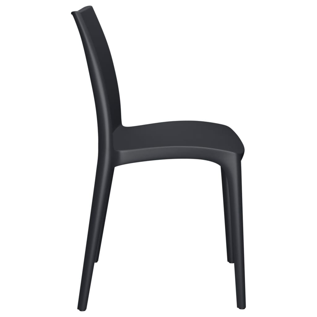 Vrtne stolice 2 kom antracit 50 x 46 x 80 cm od polipropilena