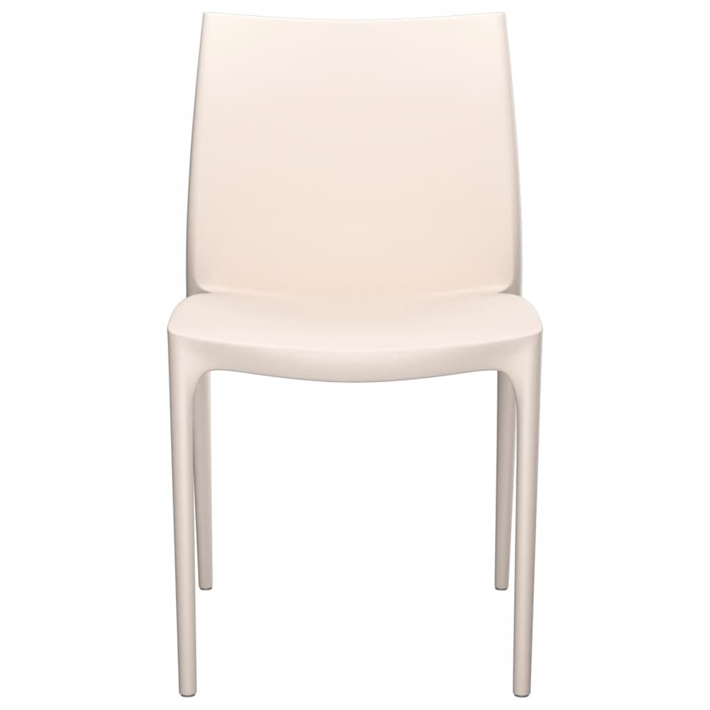 Vrtne stolice 2 kom krem 50 x 46 x 80 cm od polipropilena