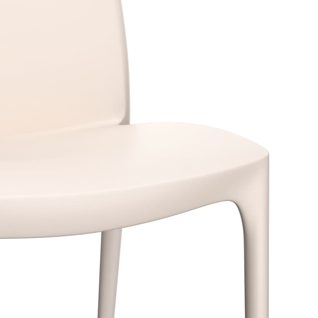 Vrtne stolice 2 kom krem 50 x 46 x 80 cm od polipropilena
