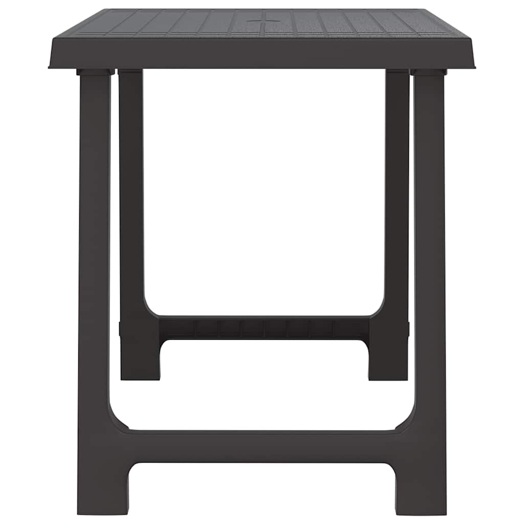 Stol za kampiranje antracit 79 x 56 x 64 cm PP izgled drva