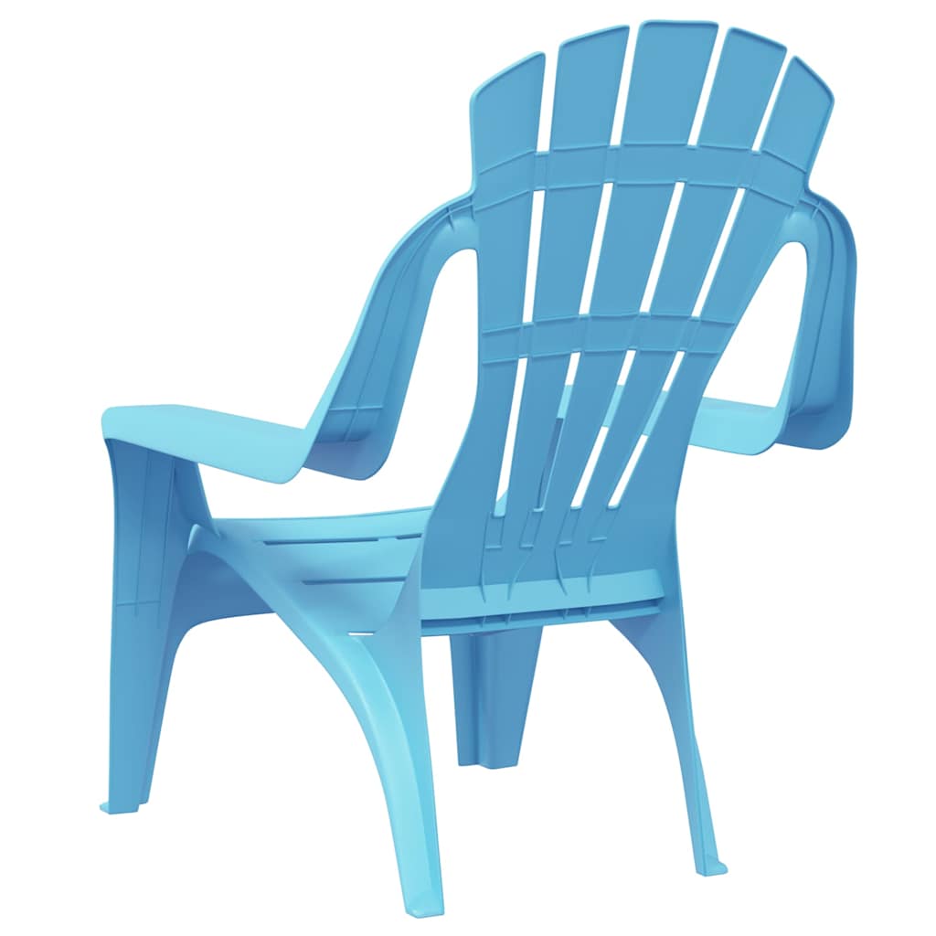 Vrtne stolice za djecu 2 kom plave 37x34x44 cm PP izgled drva