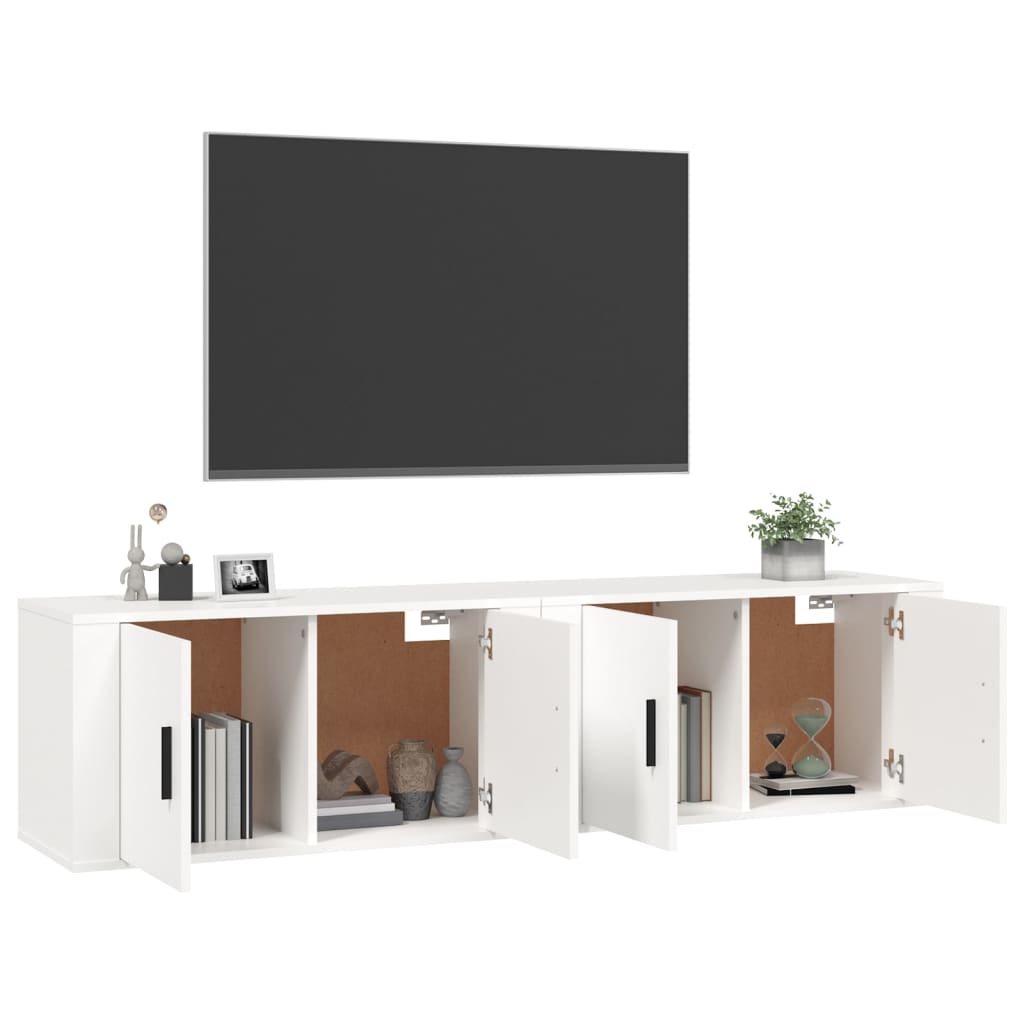 Zidni TV ormarići 2 kom bijeli 80 x 34,5 x 40 cm